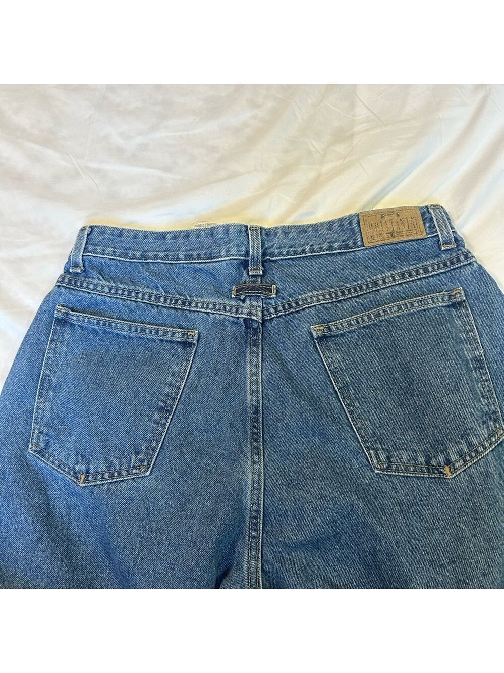 Vintage 90s Brittania Denim Jeans Waist Tapered Leg Womens Size 16 Pleated - Picture 10 of 11